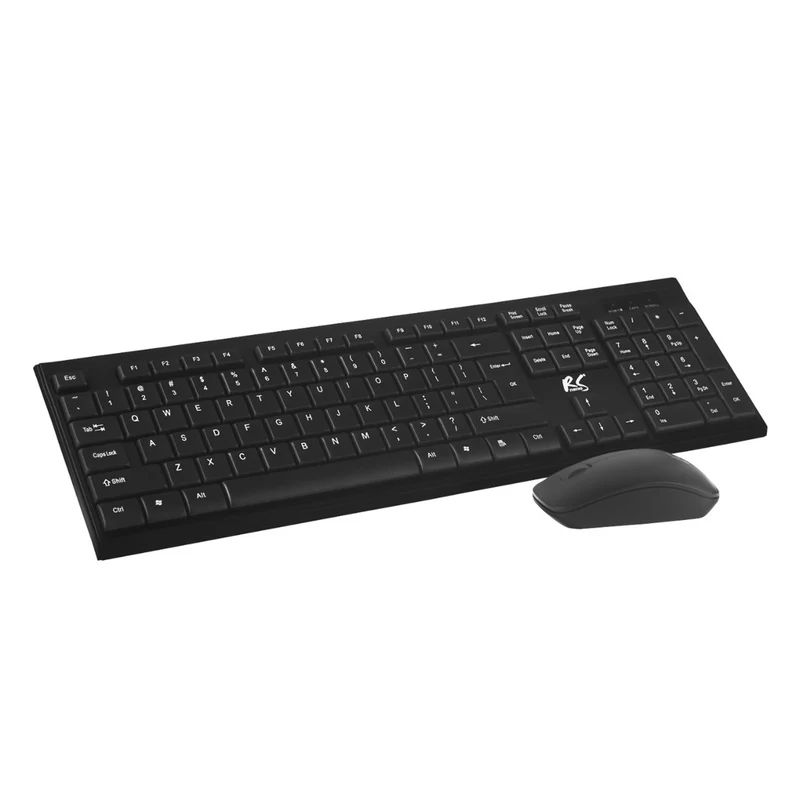 Set Tastiera + mouse wireless COMBO NanoRS, RS580 per lavoratori remoti e giocatori