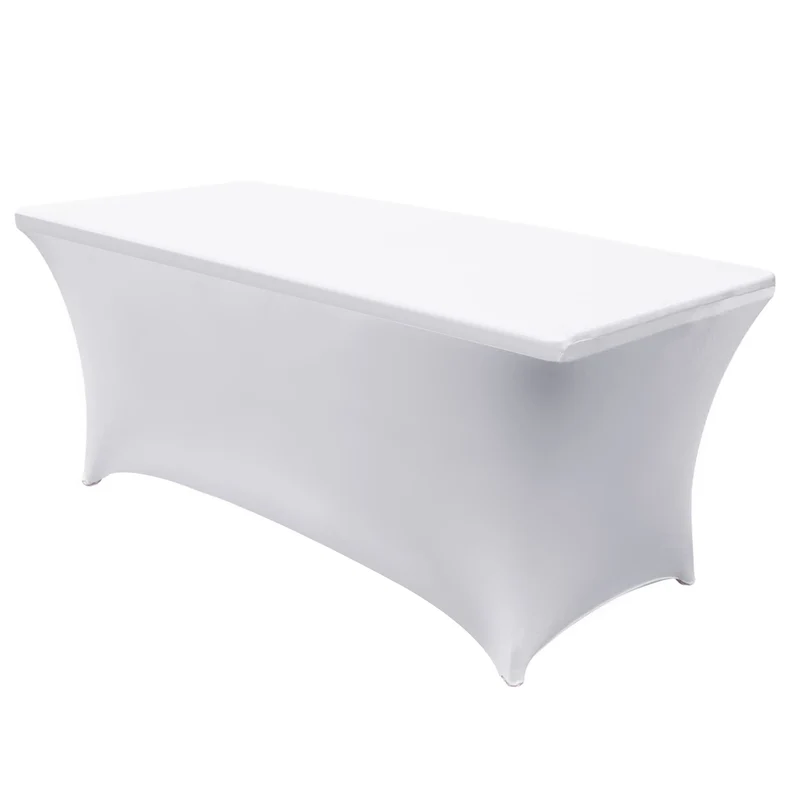 Green Blue GB371 Tovaglia flessibile per catering bianco , Copritavolo 180x75x75cm, spandex, Lavabile in lavatrice