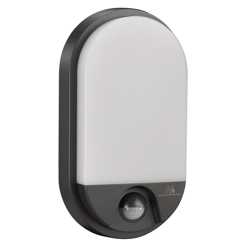 Lampada LED con sensore di movimento a infrarossi MCE340 GR 1100lm 15W IP54 Maclean Energy grigio, bianco naturale (4000K)