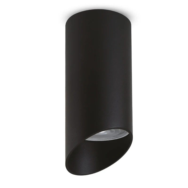 Maclean apparecchio a superficie/tubo, spot, rotondo, alluminio, GU10, 55x130mm, nero, MCE360 B