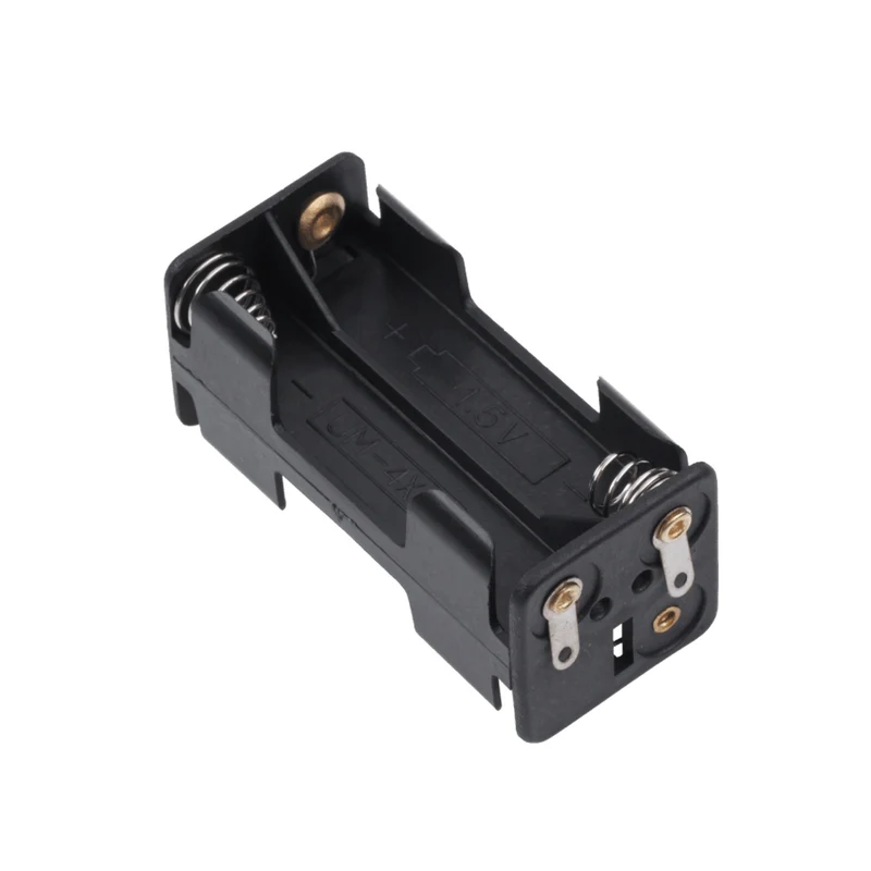 Cestino per batterie 4xR3 AAA quadrato nero GNI0057
