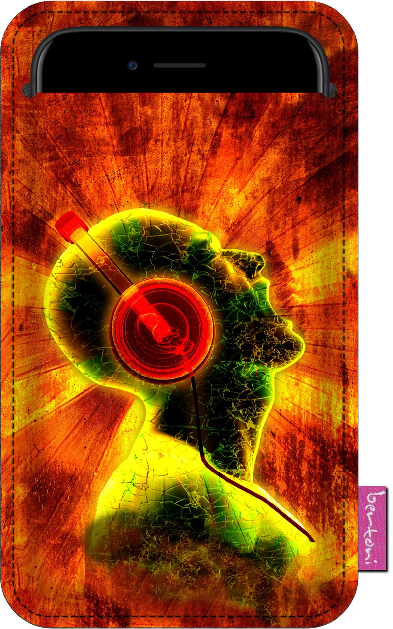 Custodia del telefono in feltro Cover per cellulare 100x175 mm Custodia protettiva Musica
