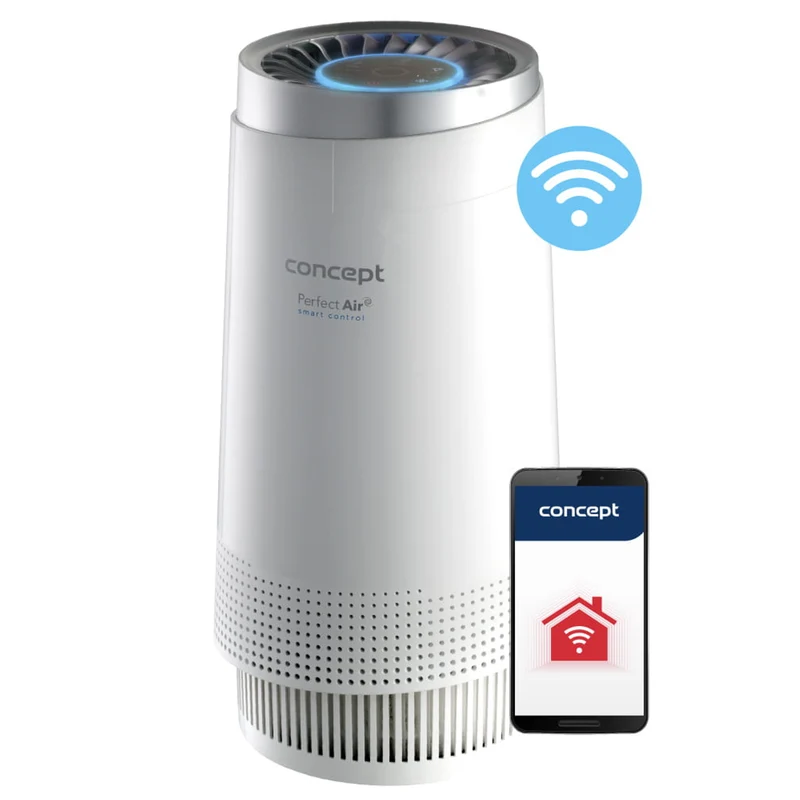 Concept CA1010 Purificatore d'aria, Perfect Air Smart 3 livelli di filtrazione Filtro a carbone e HEPA Ionizzatore