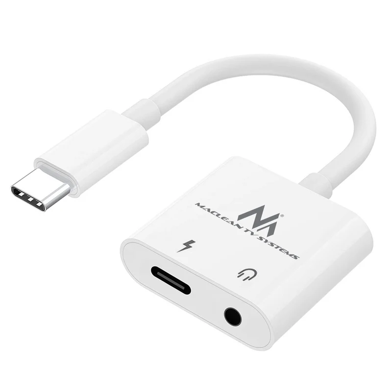 Maclean, MCTV-848 Adattatore USB Tipo-C - mini jack da 3,5 mm con Power Delivery (PD) 30W