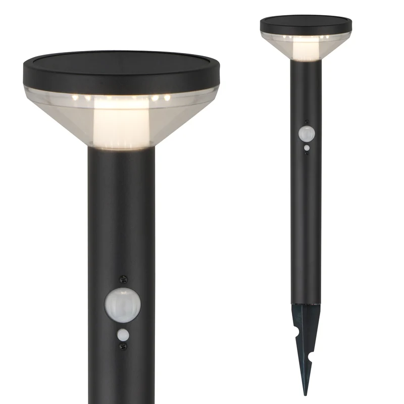 Maclean MCE465 B Lampada solare LED da Incasso con sensore di movimento e sensore crepuscolare 3 Modalità di Funzionamento