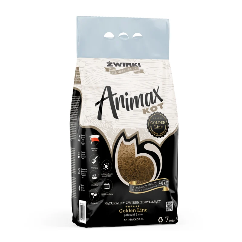 Lettiera, Animax Golden line 3mm, rulli piccoli, sacco 7L