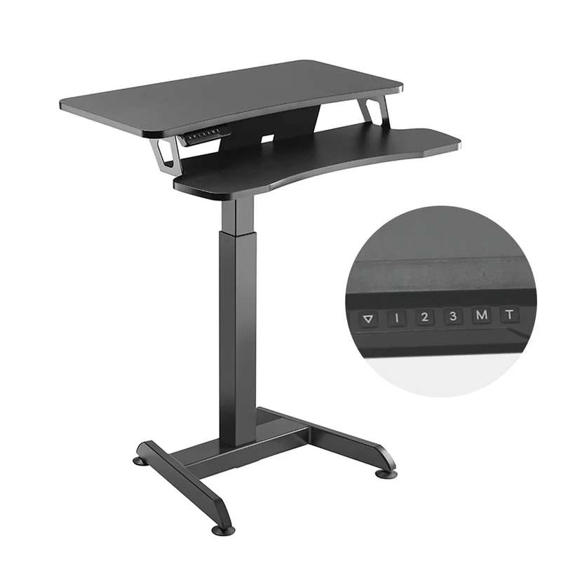 Scrivania elettrica, tavolo, postazione di lavoro, regolazione in altezza, Maclean MC-835 altezza massima 122 cm max 37 kg - per lavoro in posizione verticale