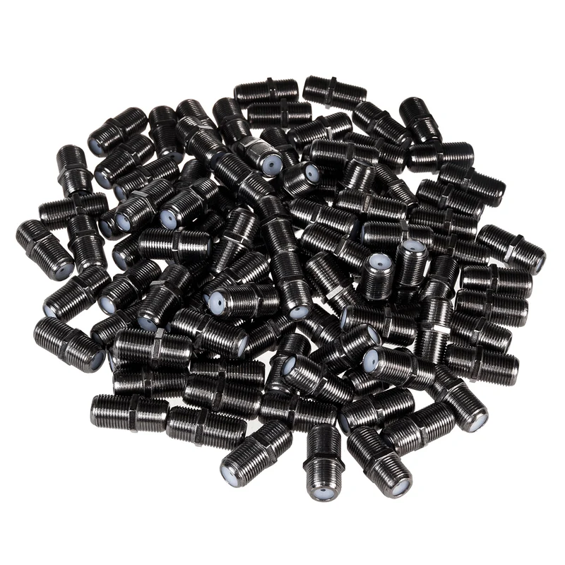100x Presa Maclean F-F, transizione professionale, spina in nichel nero, MCTV-904