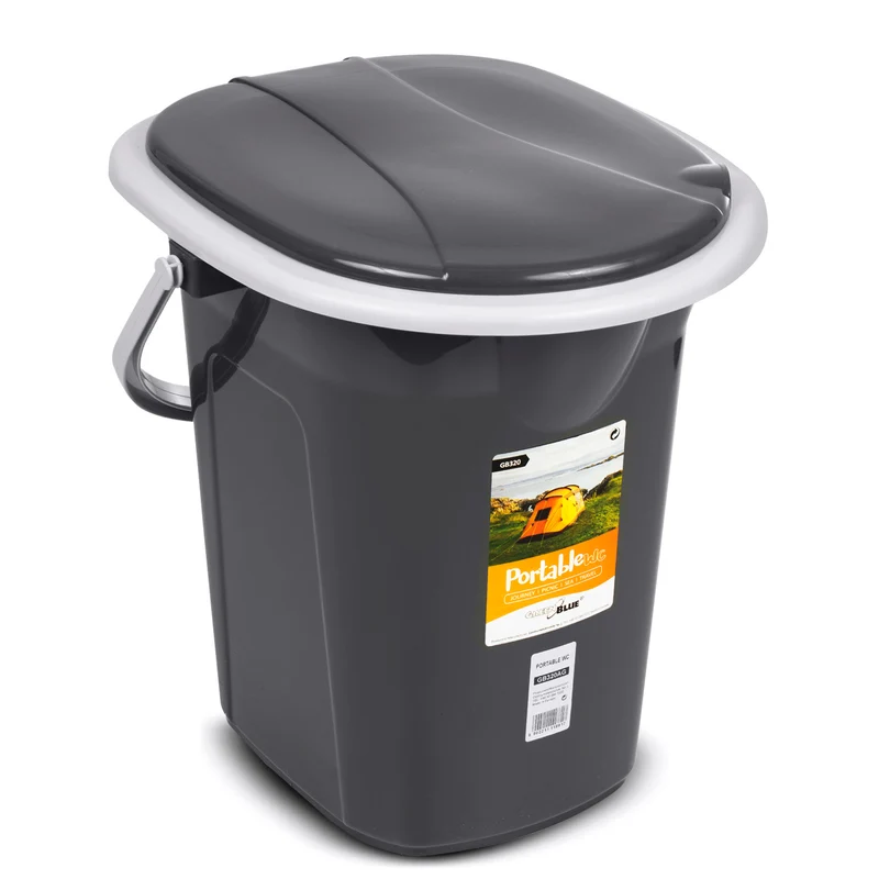 Secchio Turistico Toilette Bagno Campeggio Camping WC Portatile Greenblue