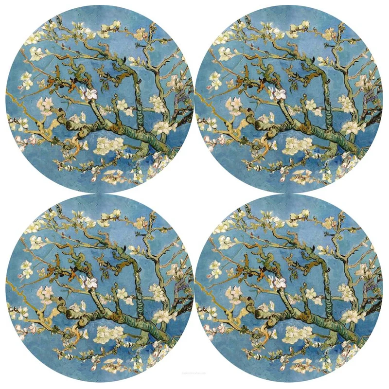 Set di tovagliette Bertoni, 4 pezzi, rotonde, diametro 33 cm, Almond