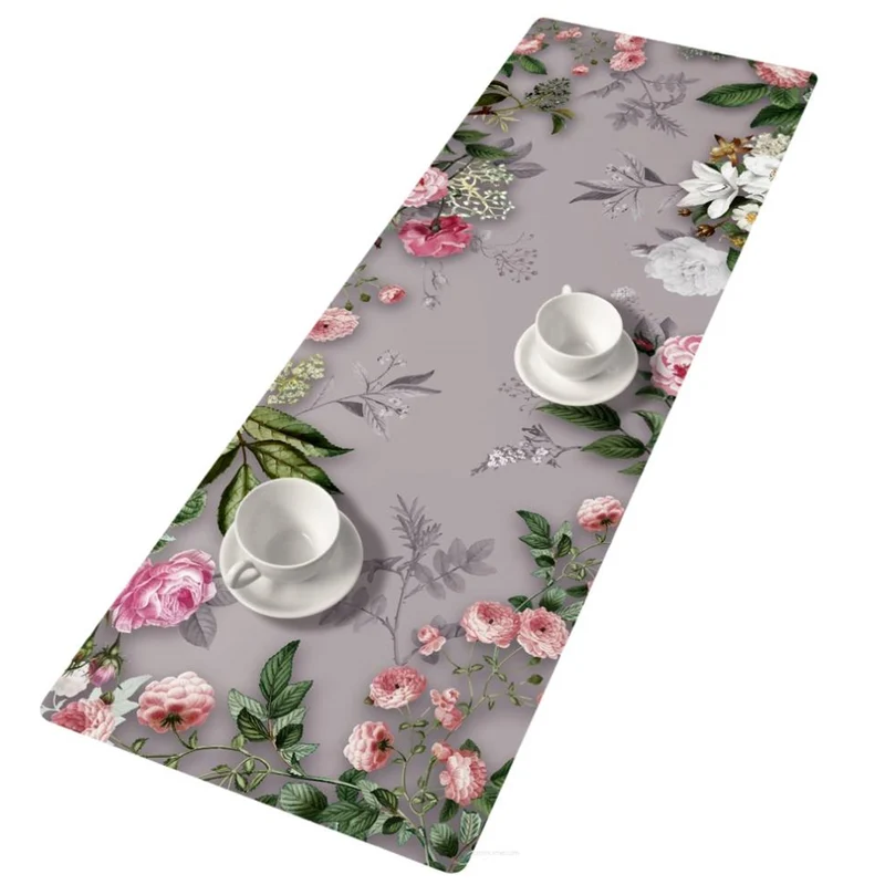 Tovaglia da tavolo Bertoni, Runner in feltro, 115x40cm, motivo Melanie Grey