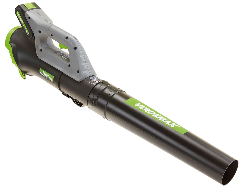 Soffiatore Assiale a Batteria 20V Verdemax SA20-N Regolatore del Flusso Aria Nero e Verde Senza Batteria