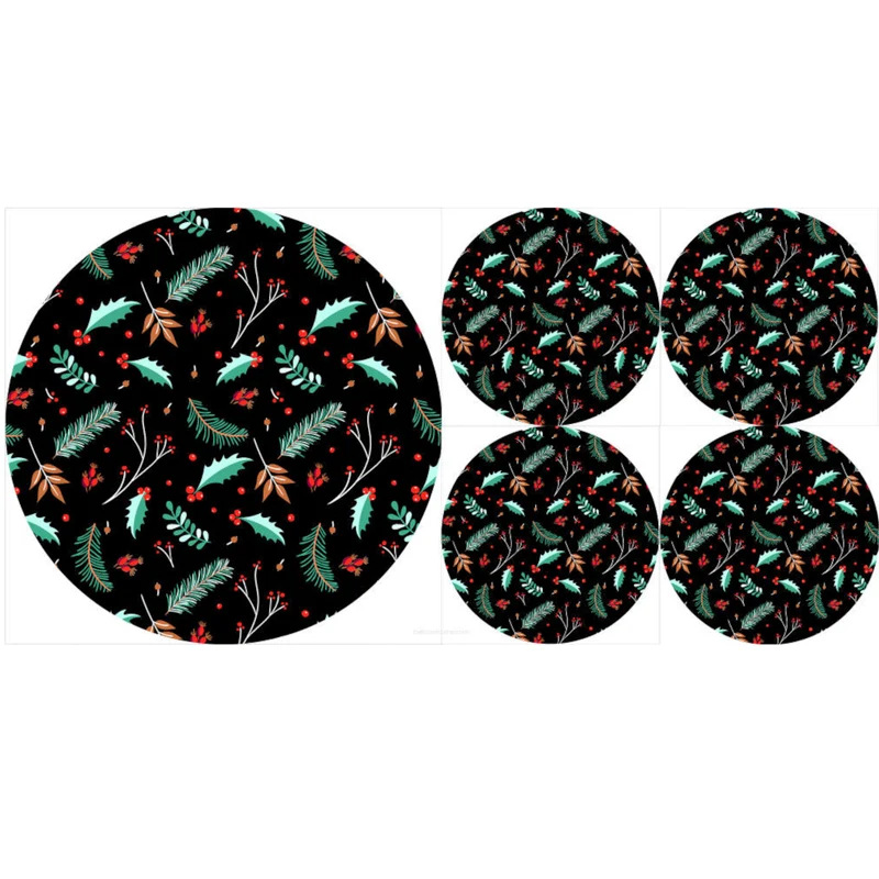 Set di tovagliette circolari in feltro 1 + 4 - OSTROKRZEW