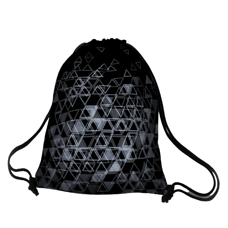 Zaino sacca Bertoni, stampa a colori, impermeabile, motivo Triangle, EE0036