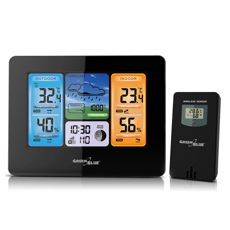 Stazione Meteorologica a Colori Wireless Wifi GB522GreenBlue