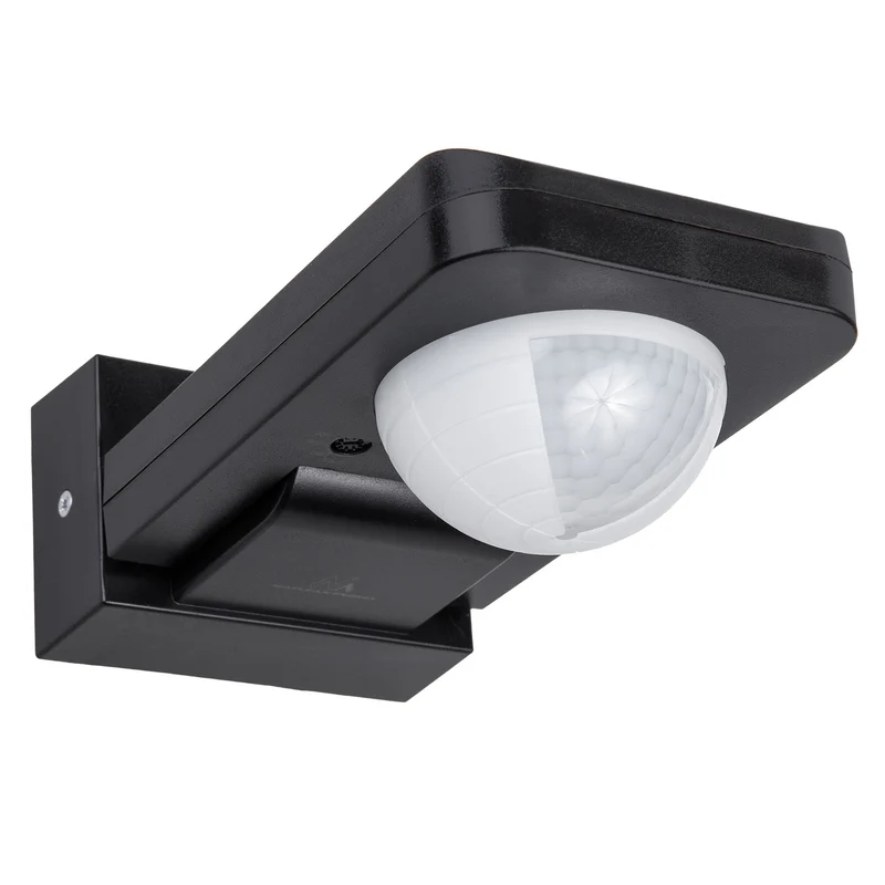 Maclean MCE243 B Sensore di movimento a infrarossi con sensore crepuscolare Campo di rilevamento di 360° fino a 20 m Sensore IP65 max 2000W (nero)