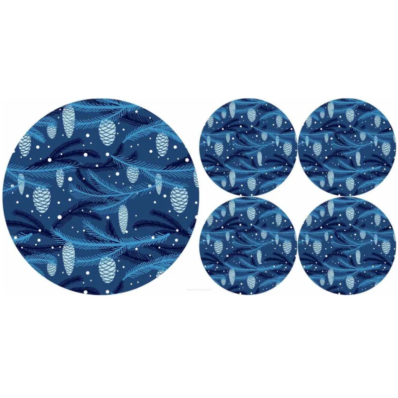 Set di tovagliette rotonde in feltro 1 + 4 - CONO