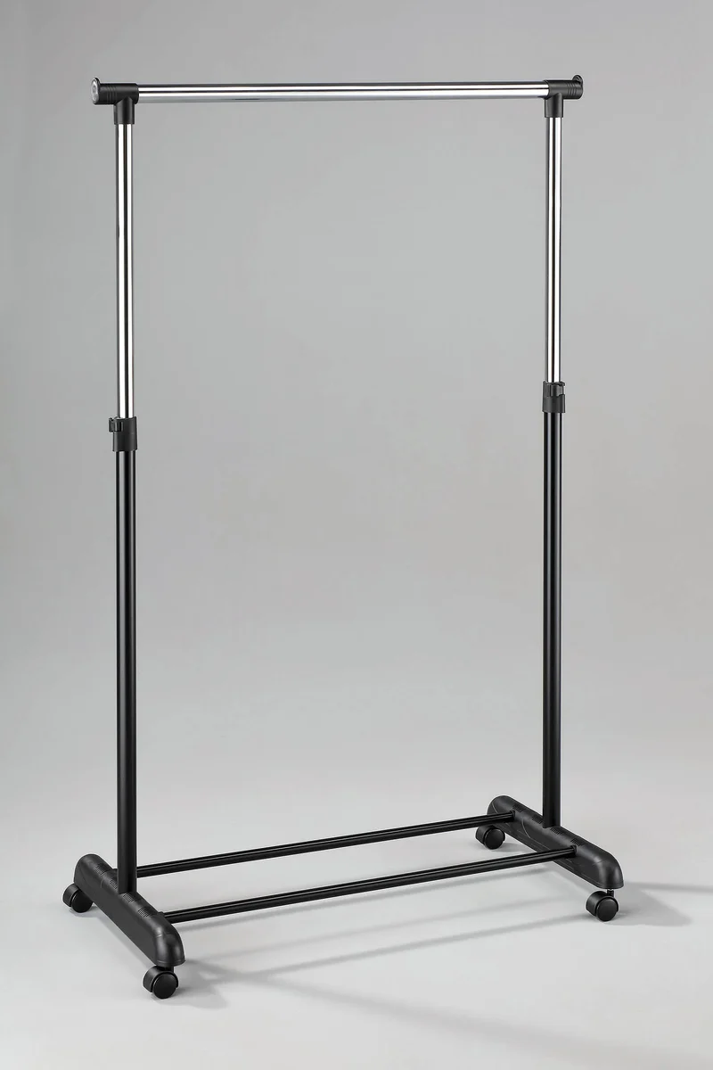 Stender Singolo in Metallo Cromato Nero 84x44x163 cm Transat Duo Nero Cromo
