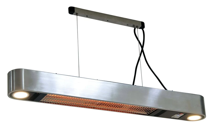 Stufa Elettrica da Soffitto per Esterno 1500W Qlima PEC3015S Silver