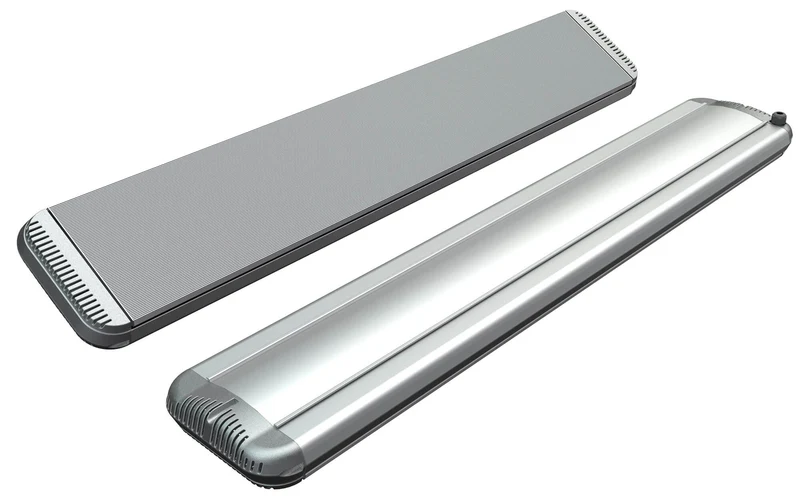 Stufa Elettrica ad Infrarossi 110x20,1x5,8 cm da Soffitto 1500W in Alluminio Moel Hot-Top Silver