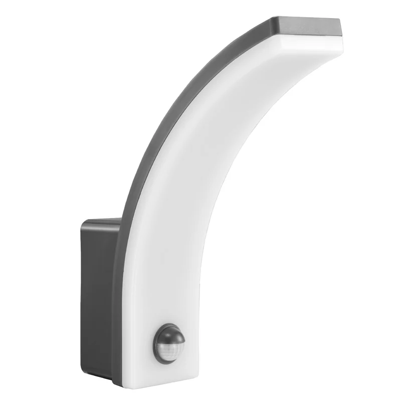 Maclean Lampada a LED con sensore movimento e crepuscolare IP65 grigio, MCE512 GR