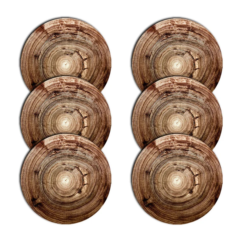 Set di tovagliette Bertoni, 6 pezzi, rotonde, diametro 33 cm, Kempas