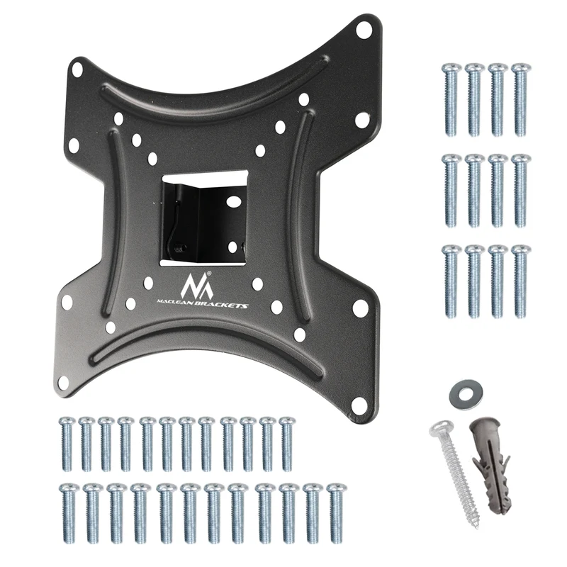 Staffa Maclean per TV o monitor da parete, max. VESA 200x200, 23-43", 30 kg, nero, MC-414