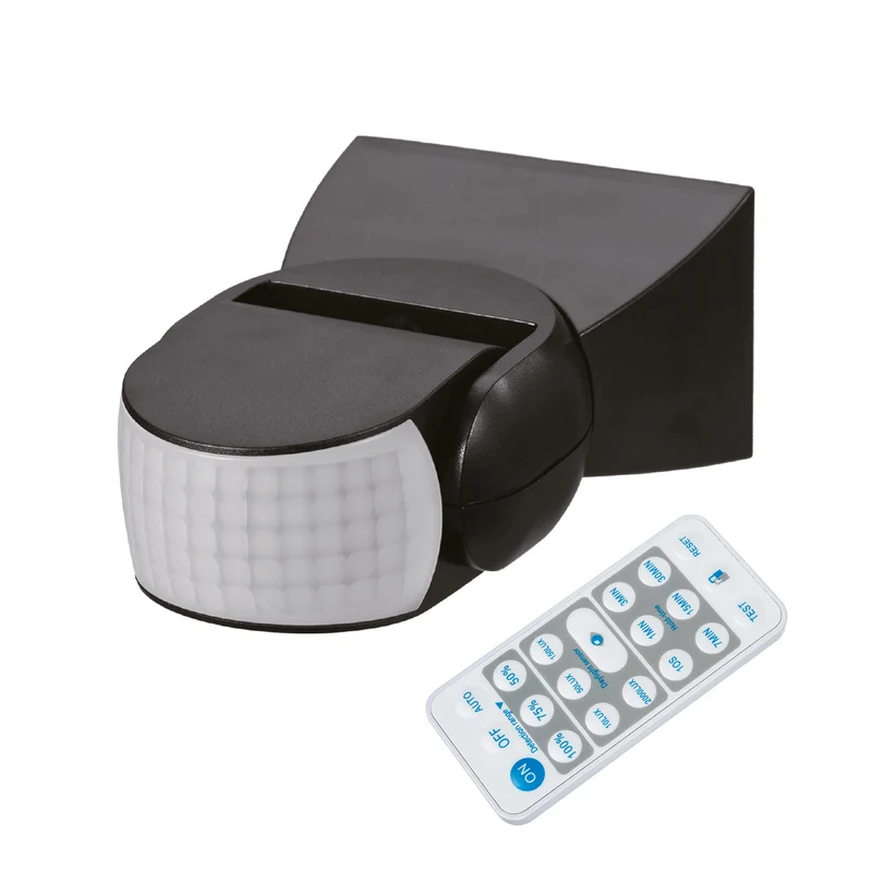 Maclean Rilevatore di movimento PIR, a infrarossi, con telecomando, max. 1200W (lampada a incandescenza), max. 300W (LED), MCE241 B