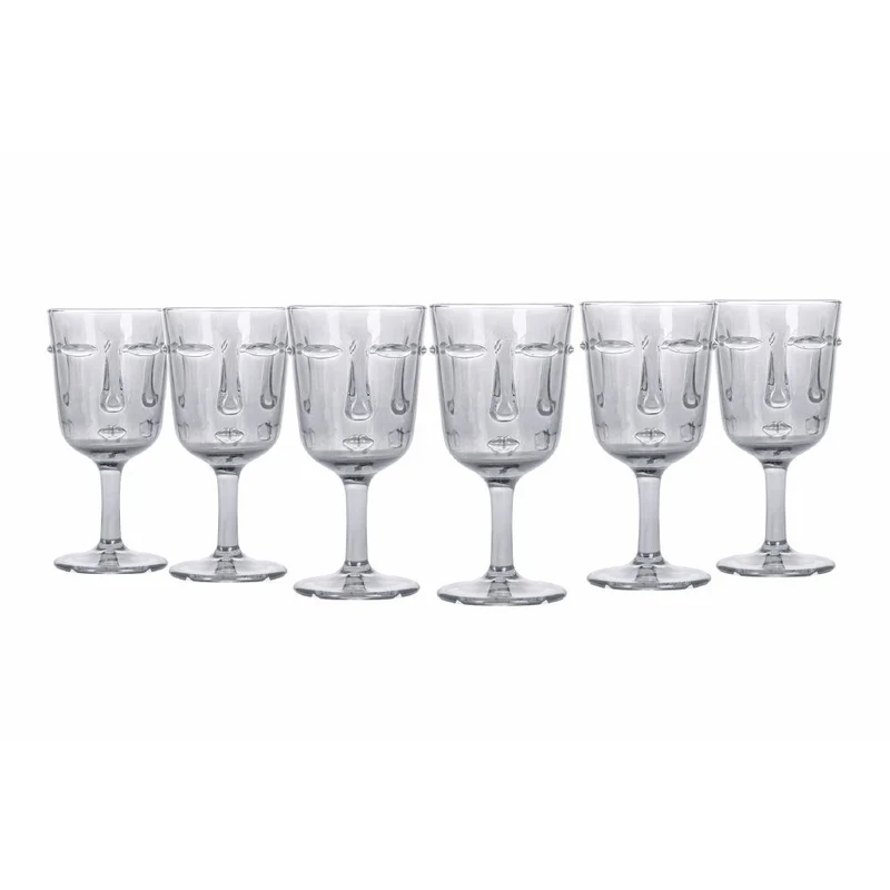 Set 6 Calici Vino Vis à Vis in Vetro VdE Tivoli 1996 Trasparente