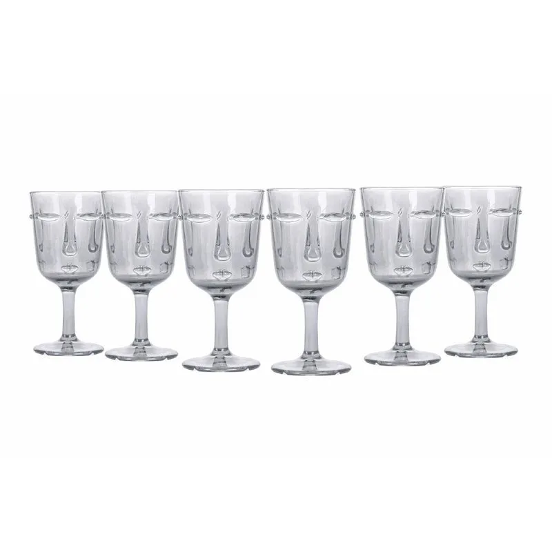 Set 6 Calici Vino Vis à Vis in Vetro VdE Tivoli 1996 Trasparente