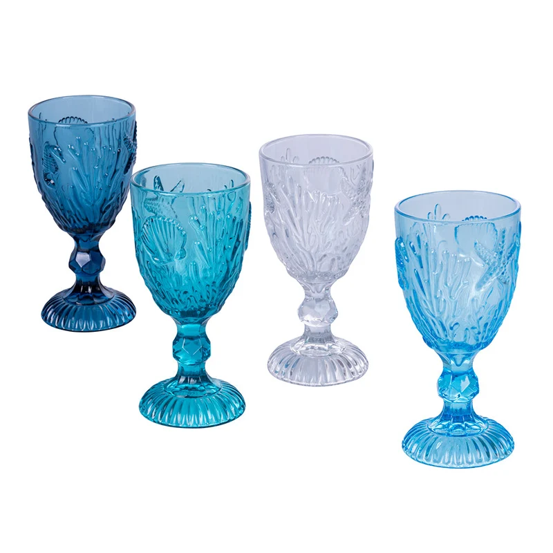 Set 4 Calici Pantelleria in Vetro VdE Tivoli 1996 4 Colori Differenti