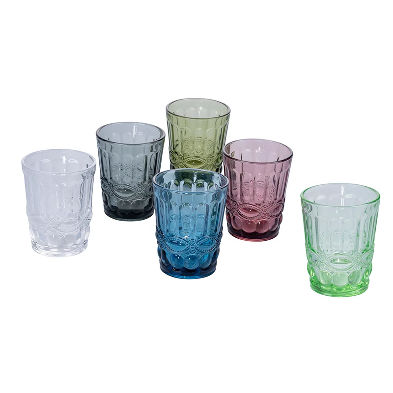 Set 6 Bicchieri Acqua Nobilis in Vetro VdE Tivoli 1996 6 Colori Differenti