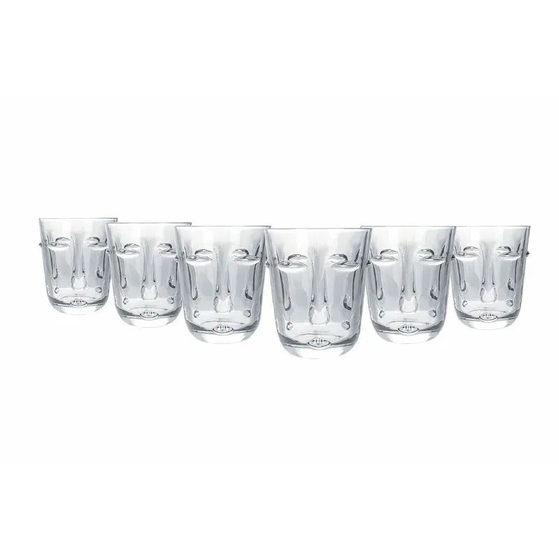 Set 6 Bicchieri Acqua Vis à Vis in Vetro VdE Tivoli 1996 Trasparente