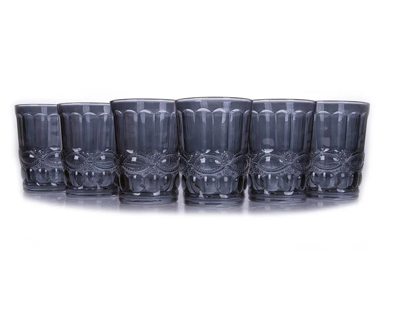 Set 6 Bicchieri Acqua Nobilis in Vetro VdE Tivoli 1996 Grigio Fumè