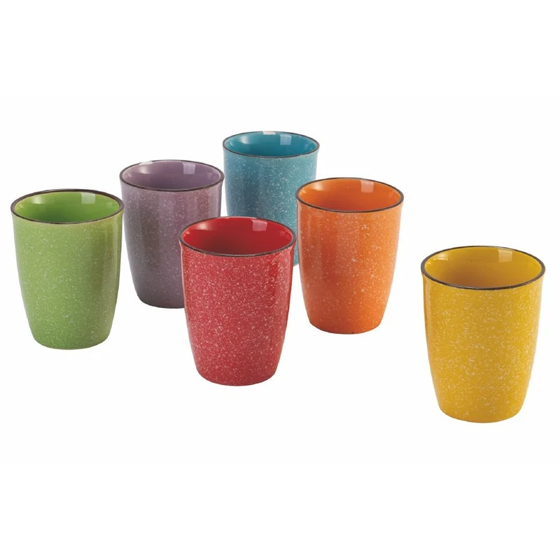 Set 6 Bicchieri Acqua Baita in Gres VdE Tivoli 1996 6 Colori Differenti