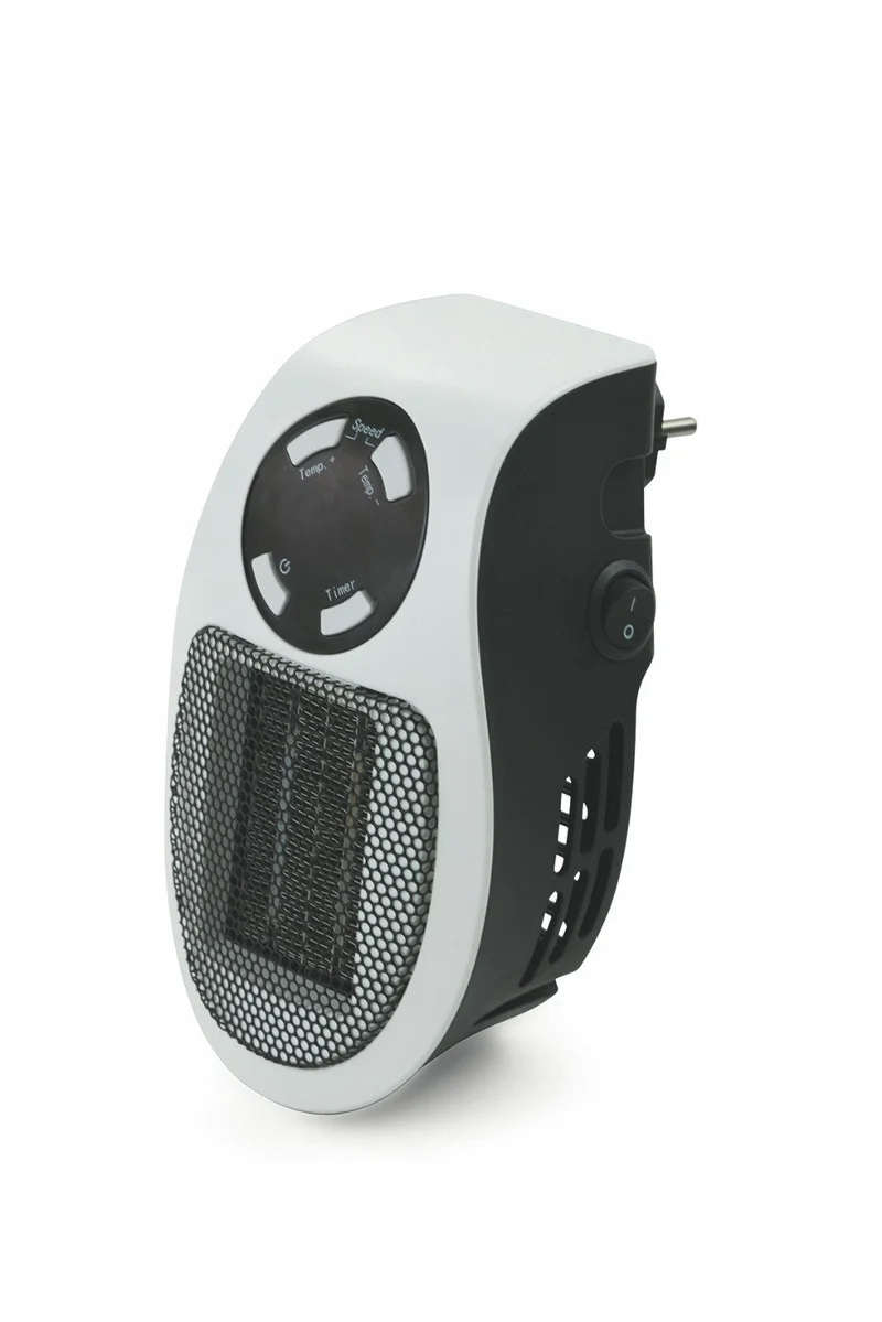Stufa Stufetta da Parete 500W con TelecomandoDisplay LCD Kooper Pluggy Bianco