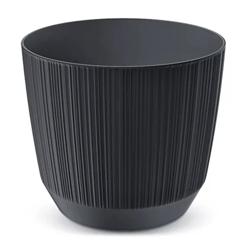 Prosperplast vaso da fiori Ryfo, vaso moderno per piante da interno ed esterno, antracite resistente ai raggi UV, ⌀ 88 mm