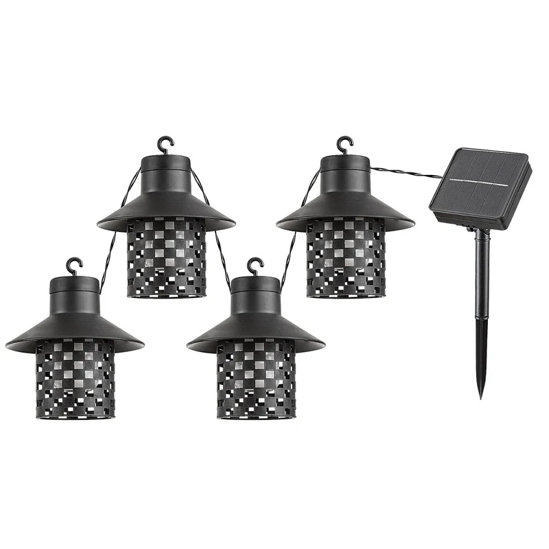 Lampade solari Rabalux, 4 apparecchi, esterno, IP44, nero, Ximpu
