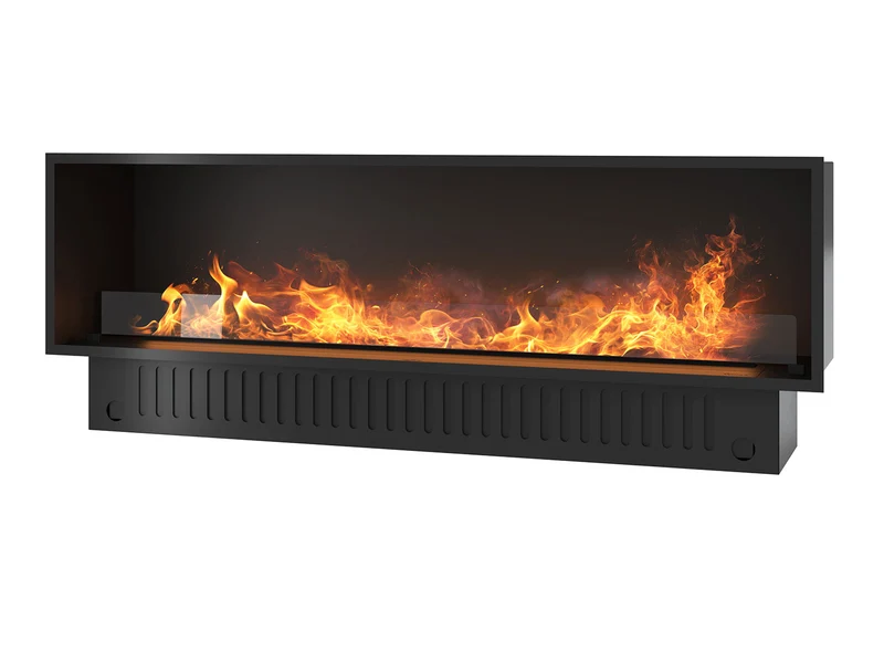 Camino a Vapore Elettrico da Incasso 180x45(64,8)x40 cm Invapo Inside con Ricarica Automatica e LED RGB Nero