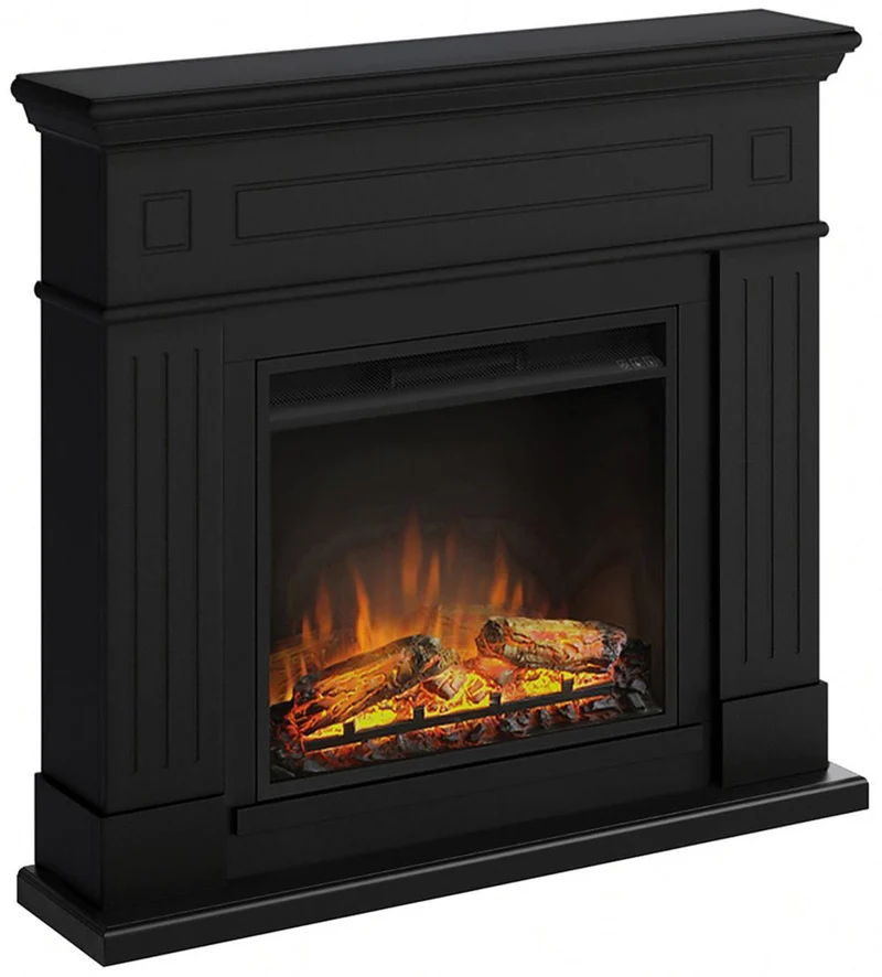 Camino Elettrico da Pavimento Effetto Fiamma 1500W Tagu Larsen Nero