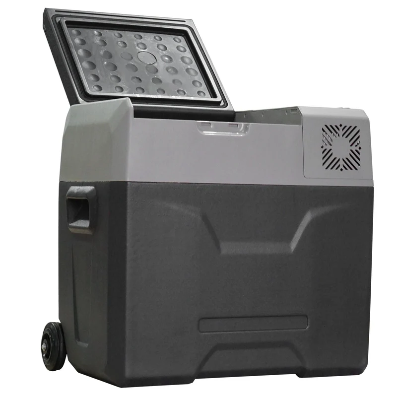 Frigo Portatile per Auto da 50L 58,6x37,8x54,5 cm con Pannello Touch e Ruote Grigio